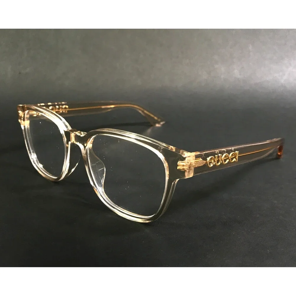 Gucci Eyeglasses Frames GG1746OA 002 Transparent Pink Square Full Rim 52-18-145